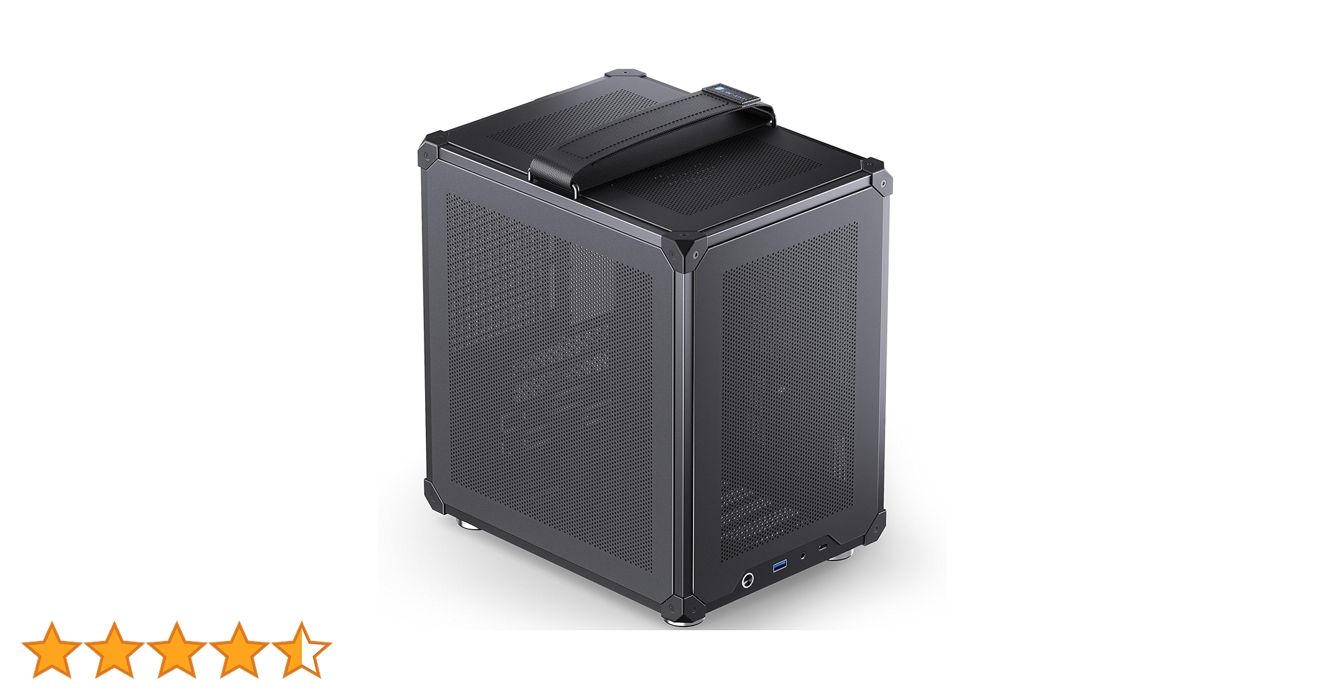 BLACK Design×DEVICE work FUKUBAKO JONSBO C6-ITX Black Mini ITX Handled Mesh PC Case, Simple Compact